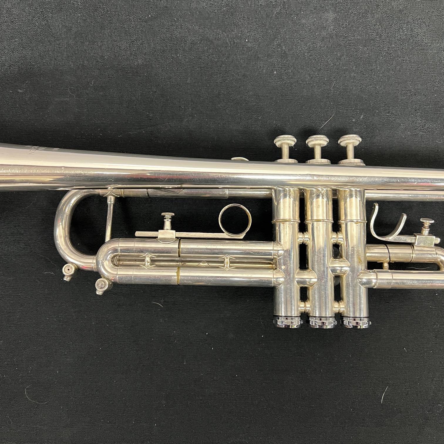 Vintage Getzen Eterna Severinsen Large Bore Silver Bb Trumpet with Case 1968-1971 - Image 12