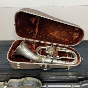 Vintage 1936 Conn 50I 3-Valve Bb Silver Baritone Just Serviced