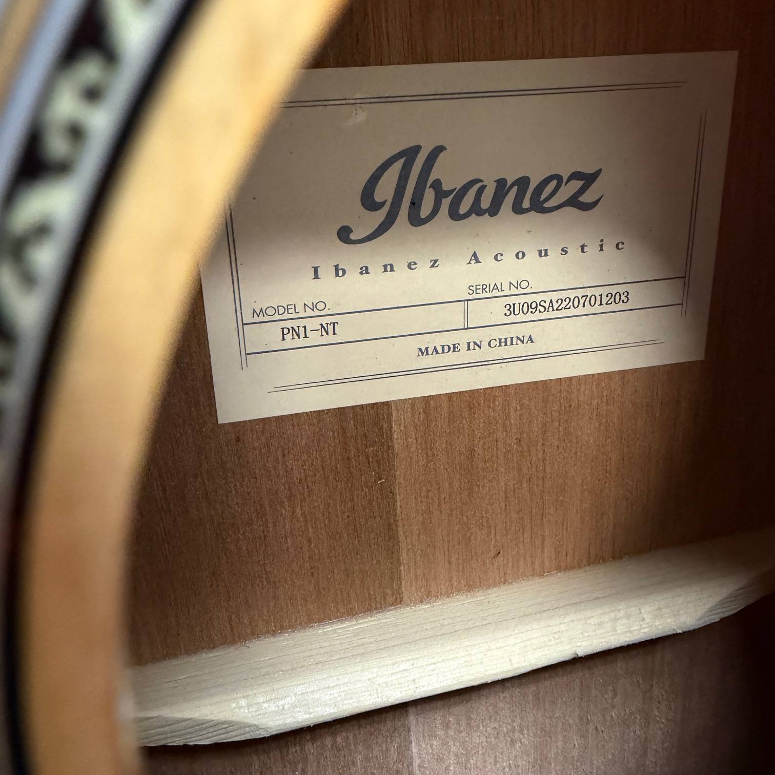 Used Ibanez PN1-NT Parlor Acoustic Guitar - Image 12