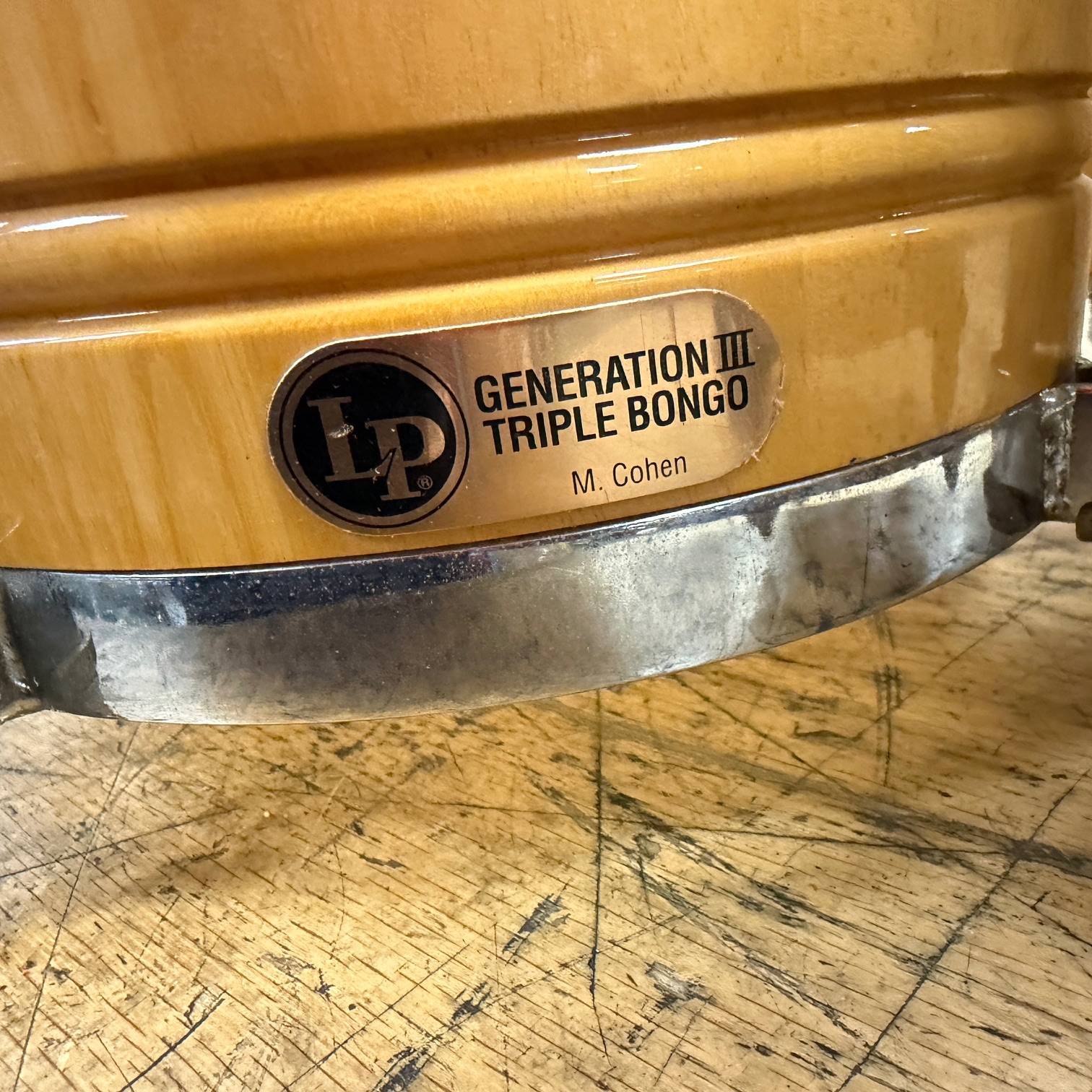 Used LP Latin Percussion M. Cohen Generation III Triple Bongo - Image 3