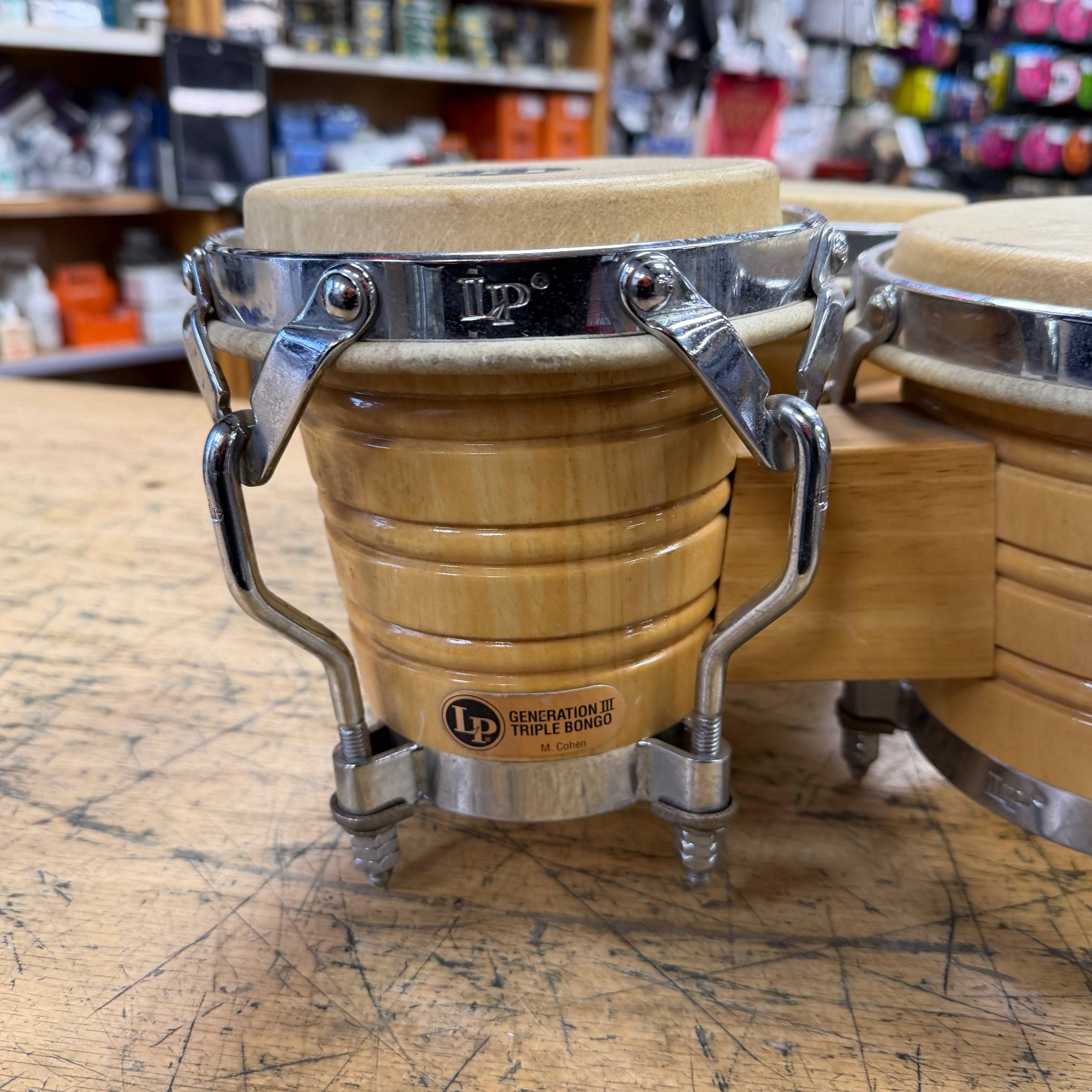 Used LP Latin Percussion M. Cohen Generation III Triple Bongo - Image 5