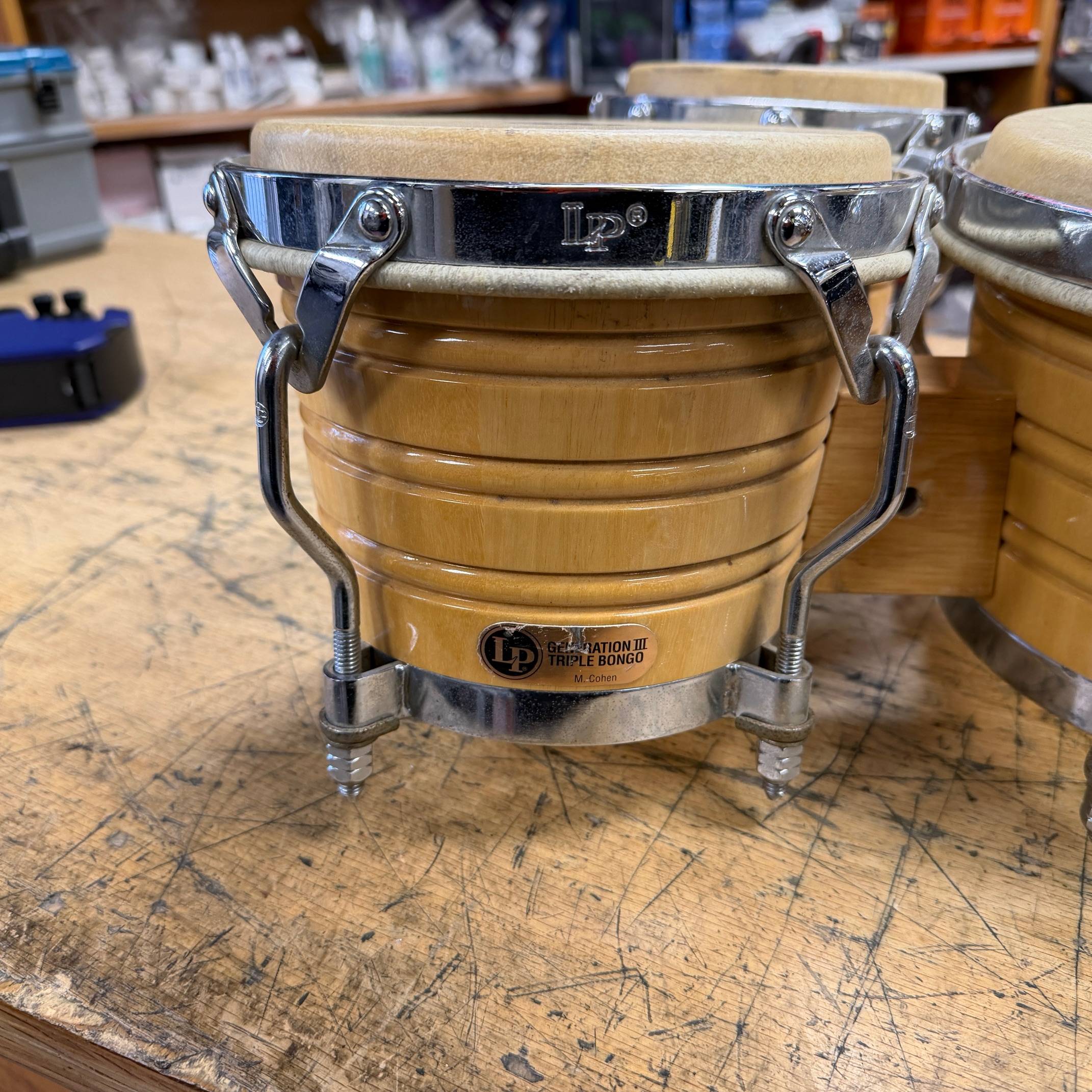 Used LP Latin Percussion M. Cohen Generation III Triple Bongo - Image 7