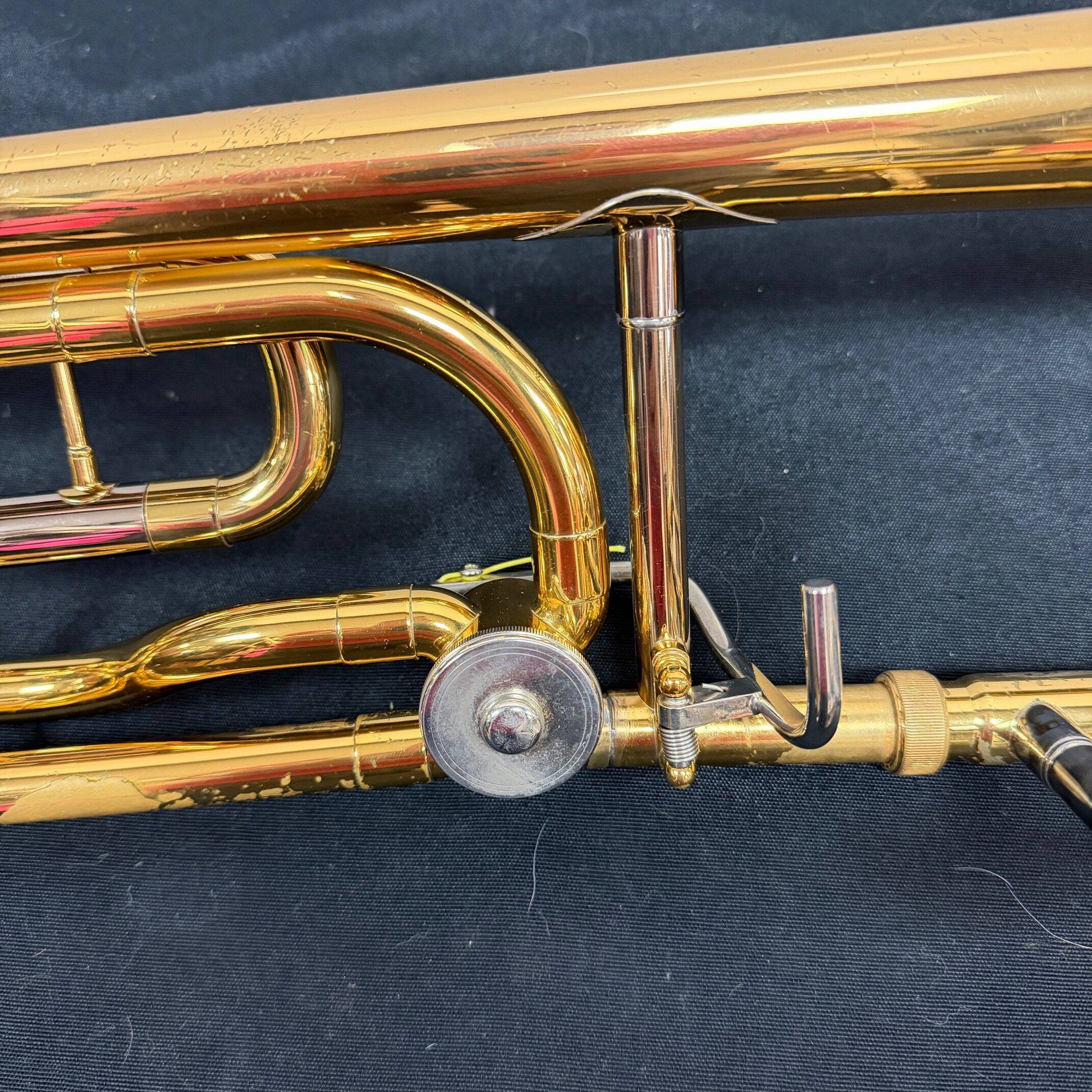 Used Yamaha YSL-448G Intermediate Bb/F Tenor Trombone with Original Case Mouthpiece Just Serviced - Image 15
