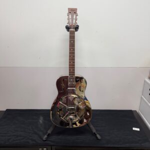 Used Aiersi O Style Metal Body Acoustic Electric Resonator Guitar
