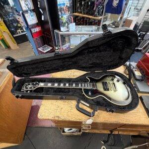 Used Epiphone Les Paul Custom Adam Jones Signature Electric Guitar Silver Burst with Original Case 2024