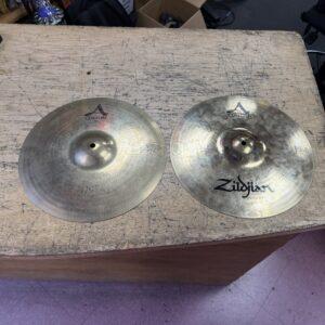 Used Zildjian A Custom 14" Hi Hat Cymbals A20511 A20512