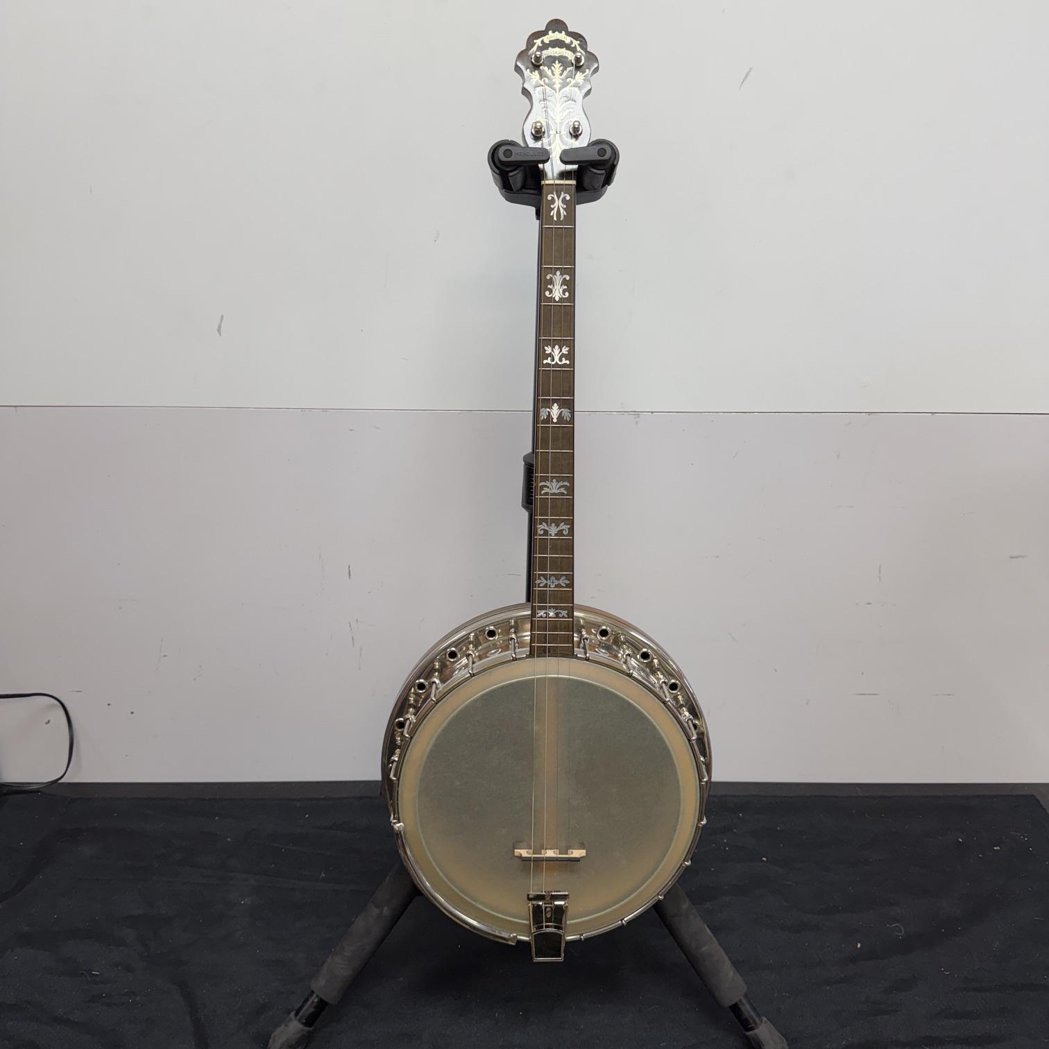 Vintage Gretsch Broadkaster Neck with Orchestrella Body 4-String Tenor Banjo with Resonator and Case - Image 2
