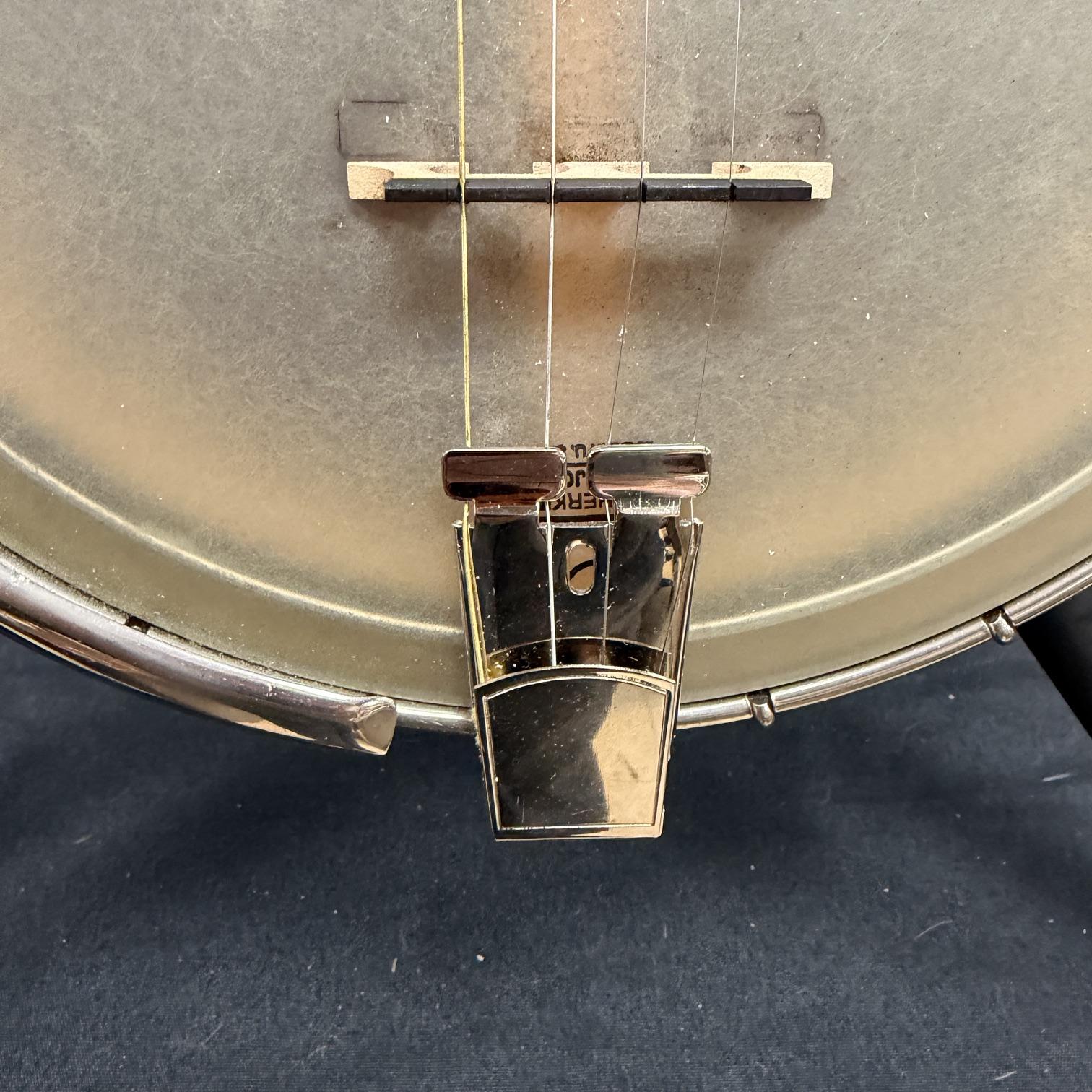 Vintage Gretsch Broadkaster Neck with Orchestrella Body 4-String Tenor Banjo with Resonator and Case - Image 9