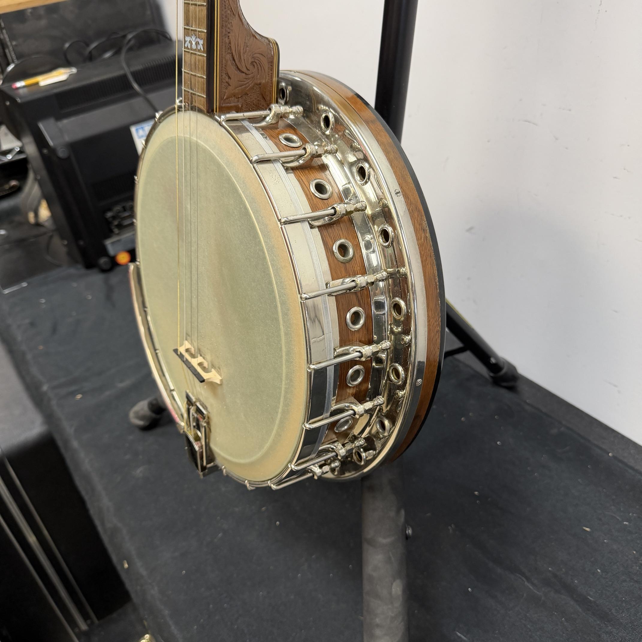 Vintage Gretsch Broadkaster Neck with Orchestrella Body 4-String Tenor Banjo with Resonator and Case - Image 12