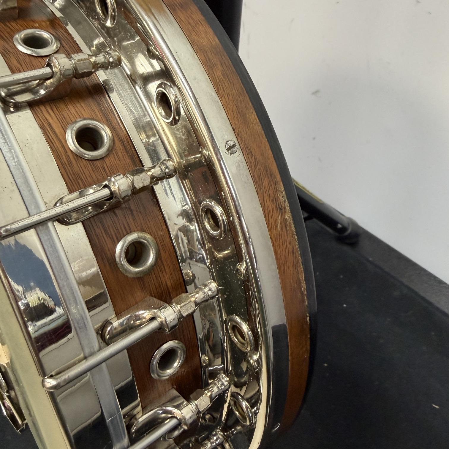 Vintage Gretsch Broadkaster Neck with Orchestrella Body 4-String Tenor Banjo with Resonator and Case - Image 13