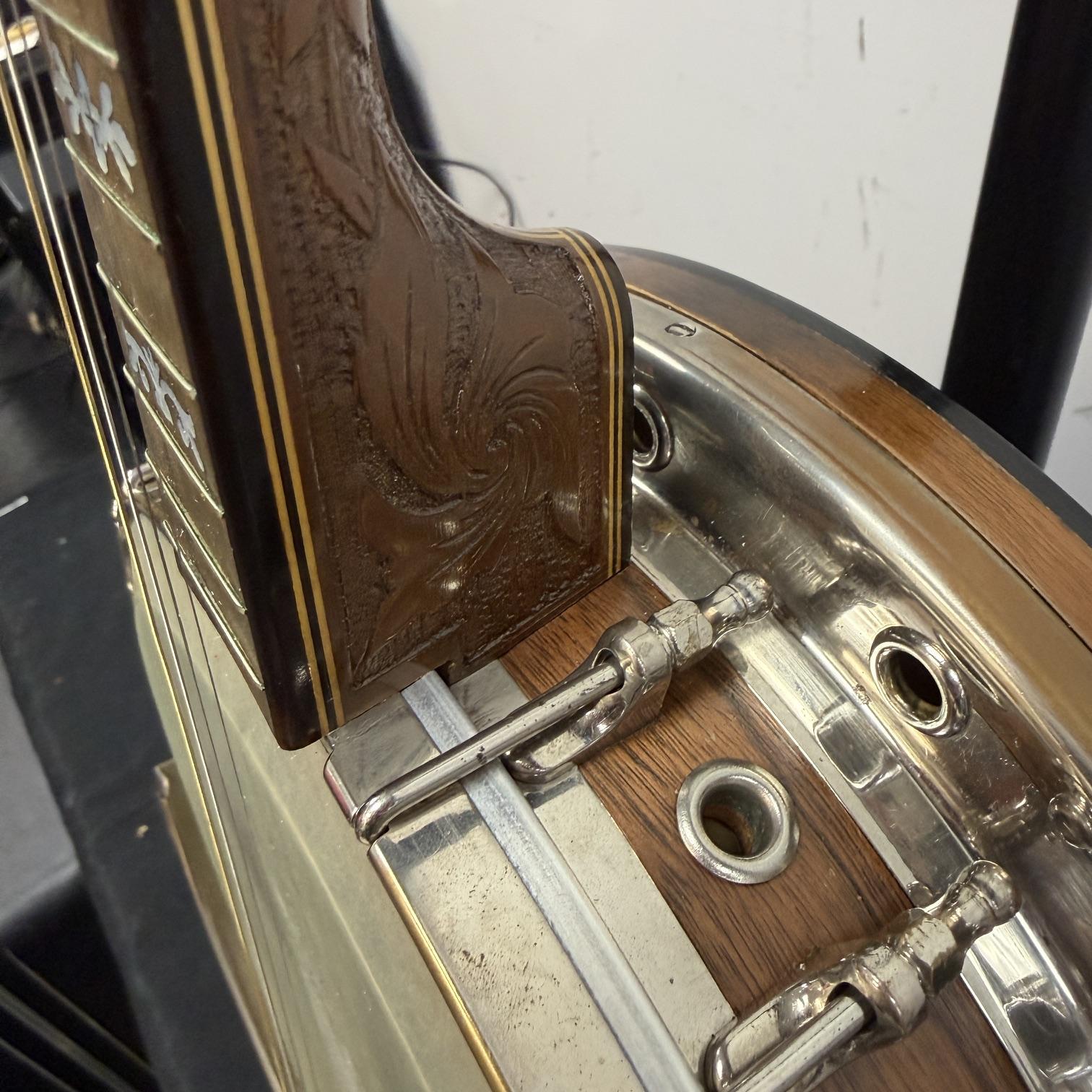 Vintage Gretsch Broadkaster Neck with Orchestrella Body 4-String Tenor Banjo with Resonator and Case - Image 14