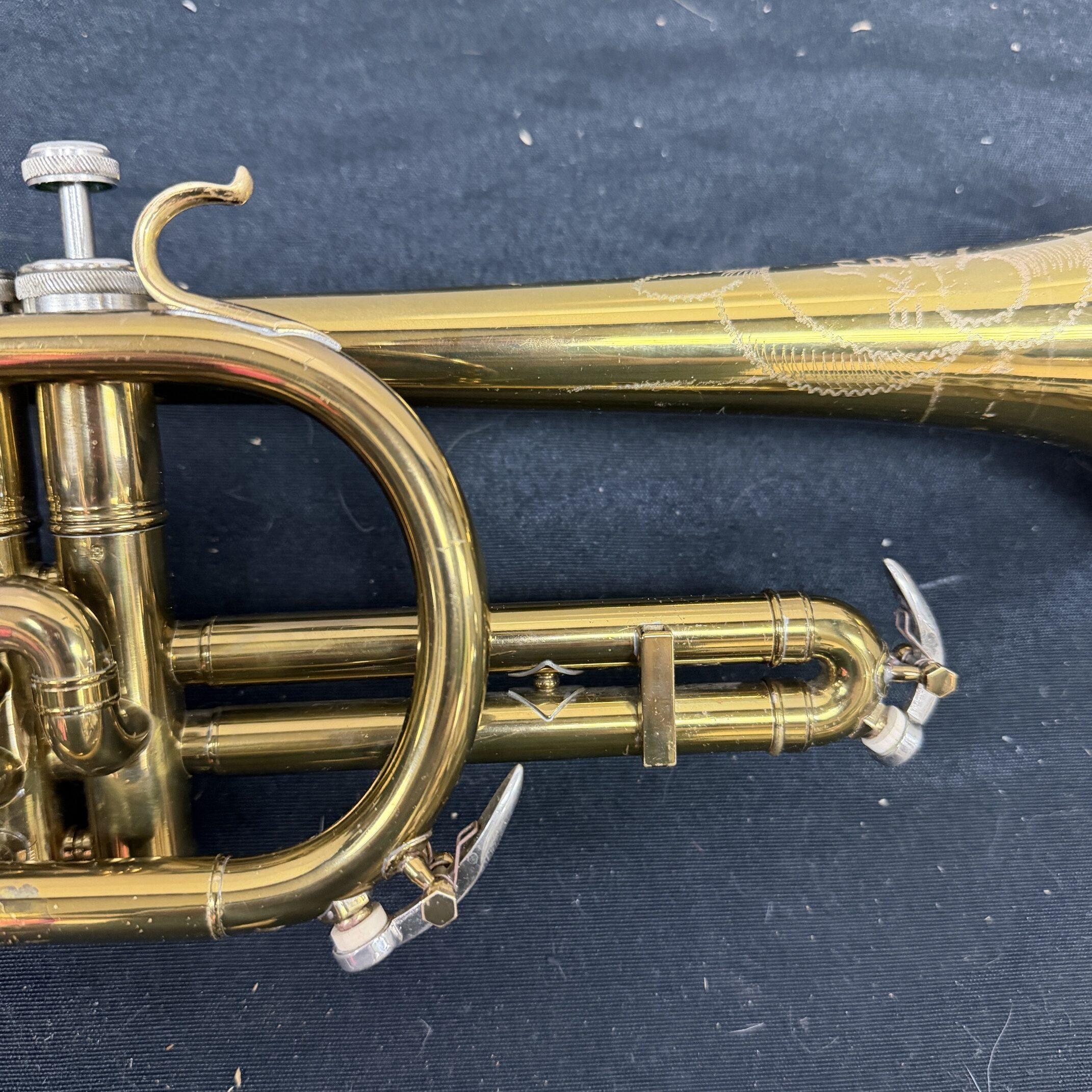 Vintage 1954 EK Blessing Standard Bb Cornet with Case Just Serviced Besson 5 Star Mouthpiece - Image 5