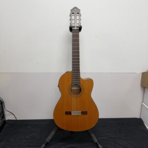 Used Yamaha CGX122MCC Solid Cedar Top Classical Acoustic-Electric Classical Guitar Natural