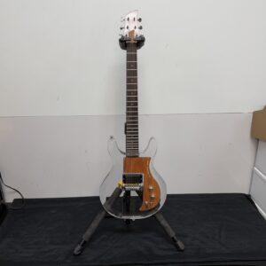 Used Custom Clear Lucite Double Cutaway Electric Guitar Dan Armstrong-Style with EMG Pickup