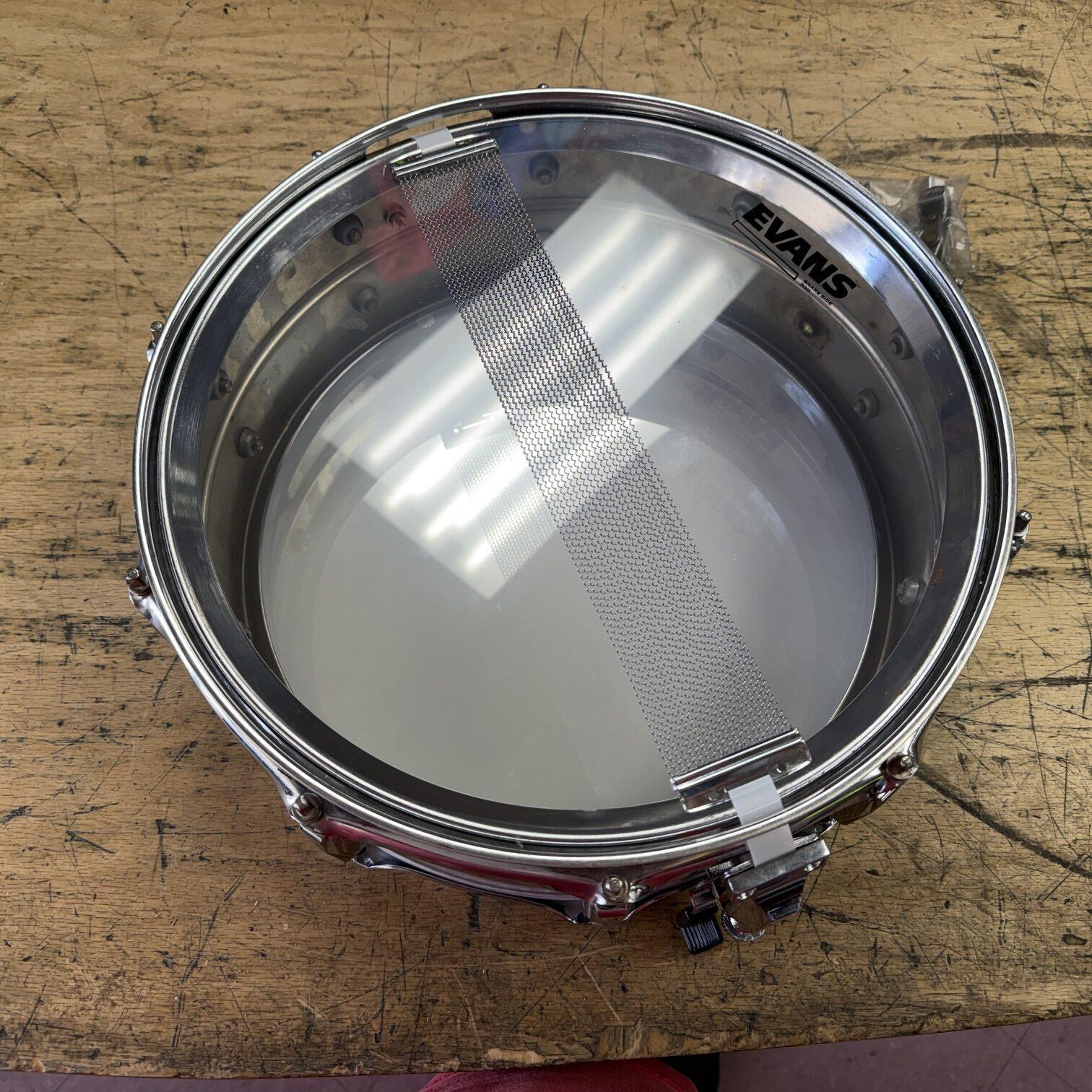 Vintage 1967 Ludwig 14"x5" Chrome over Brass Snare Drum Keystone Badge No. 400? Supraphonic? - Image 10