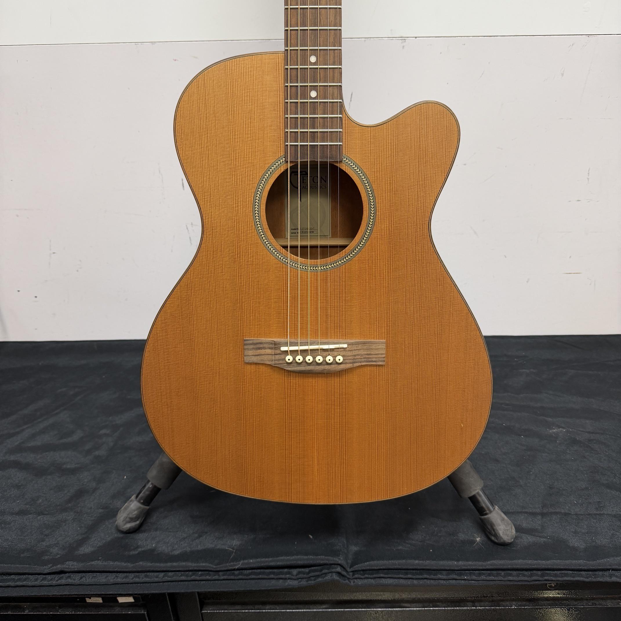 Used Teton STG105CENT 105 Series Grand Concert Acoustic Electric Guitar with Case - Image 8