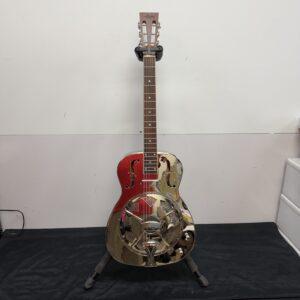 Used Aiersi O Style Metal Body Acoustic Electric Resonator Guitar