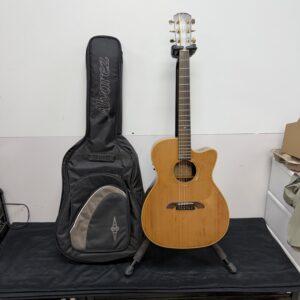 Vintage Alvarez by Kazuo Yairi DY-1 Acoustic Electric Guitar with Gig Bag Made in Japan 1990
