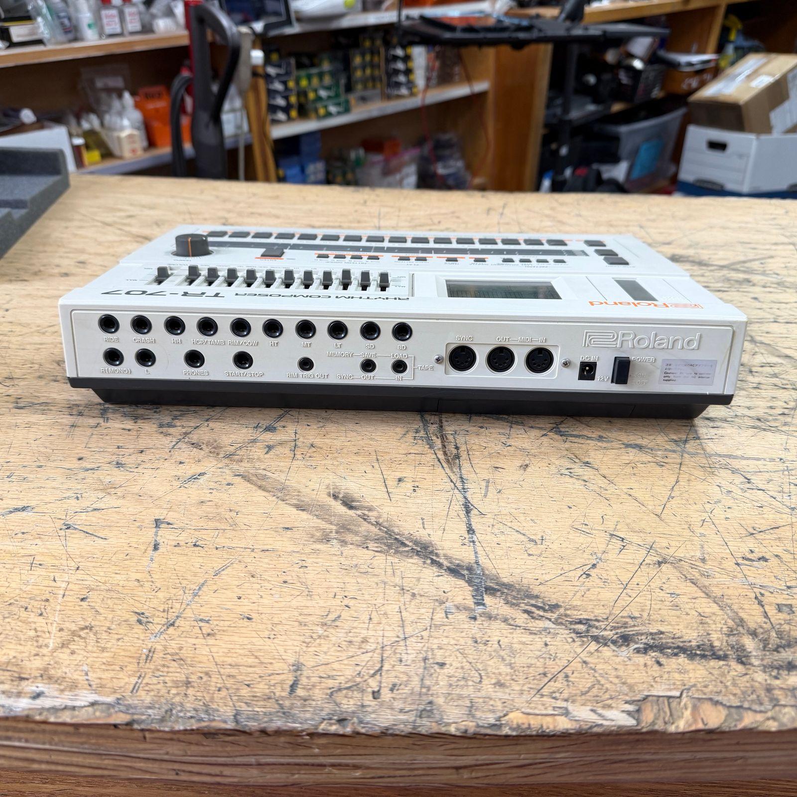 Vintage Roland TR-707 Rhythm Composer Drum Machine with AC Adapter & Original Box Just Serviced Made in Japan - Image 11