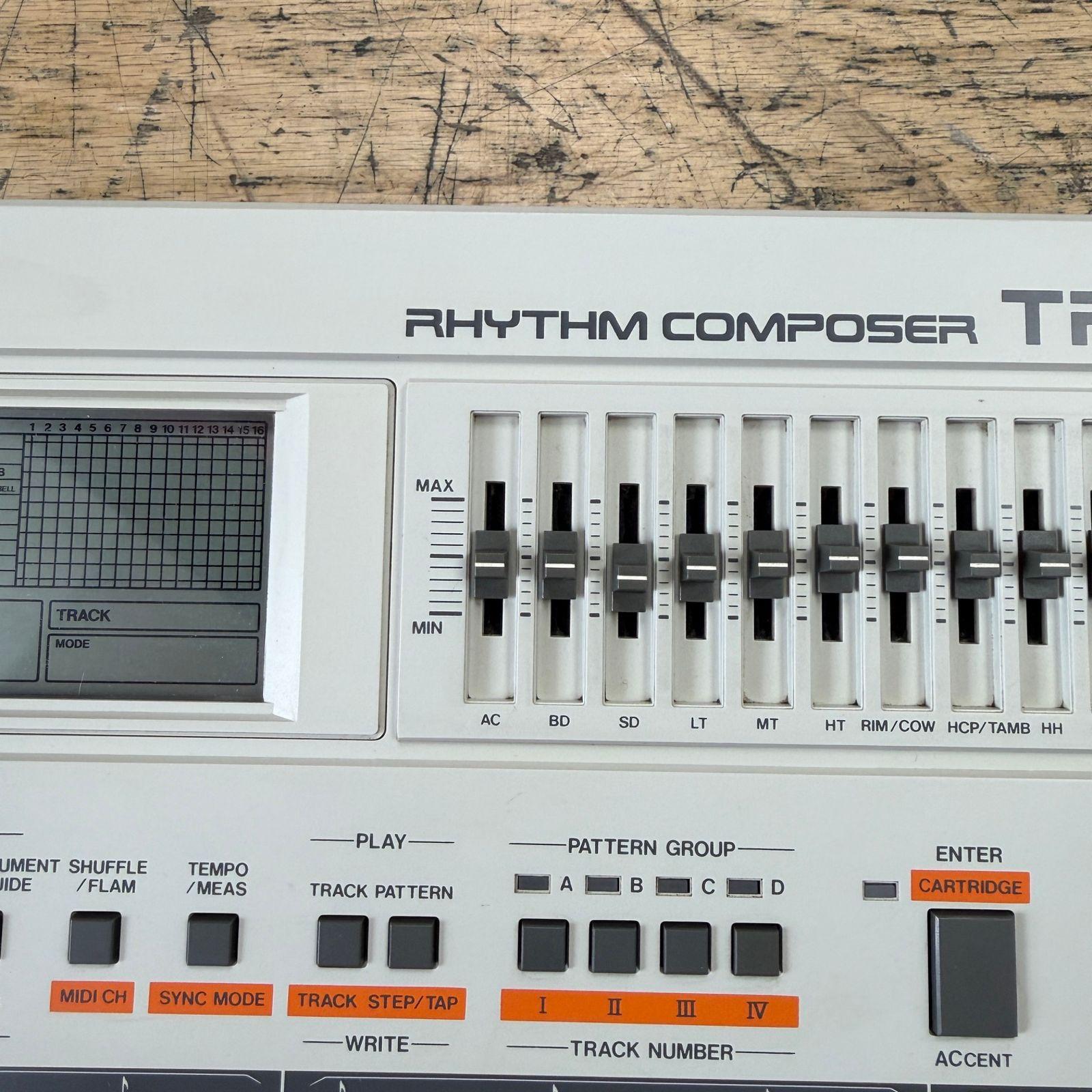 Vintage Roland TR-707 Rhythm Composer Drum Machine with AC Adapter & Original Box Just Serviced Made in Japan - Image 4
