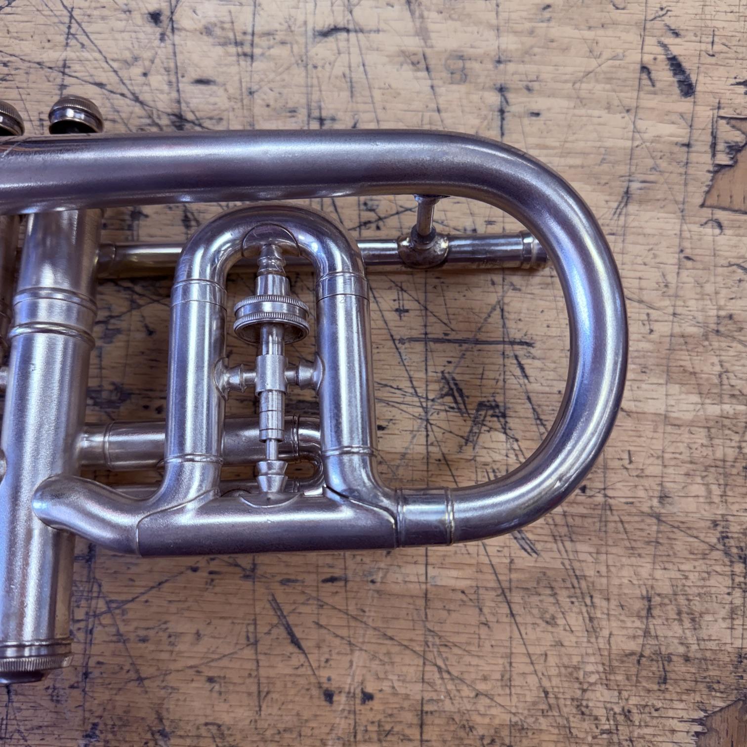 Vintage 1940 Conn Victor 80A Silver Bb Cornet with Case Just Serviced New Pro Tec Case - Image 13