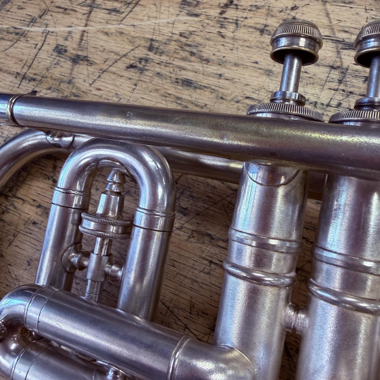 Vintage 1940 Conn Victor 80A Silver Bb Cornet with Case Just Serviced New Pro Tec Case - Image 21