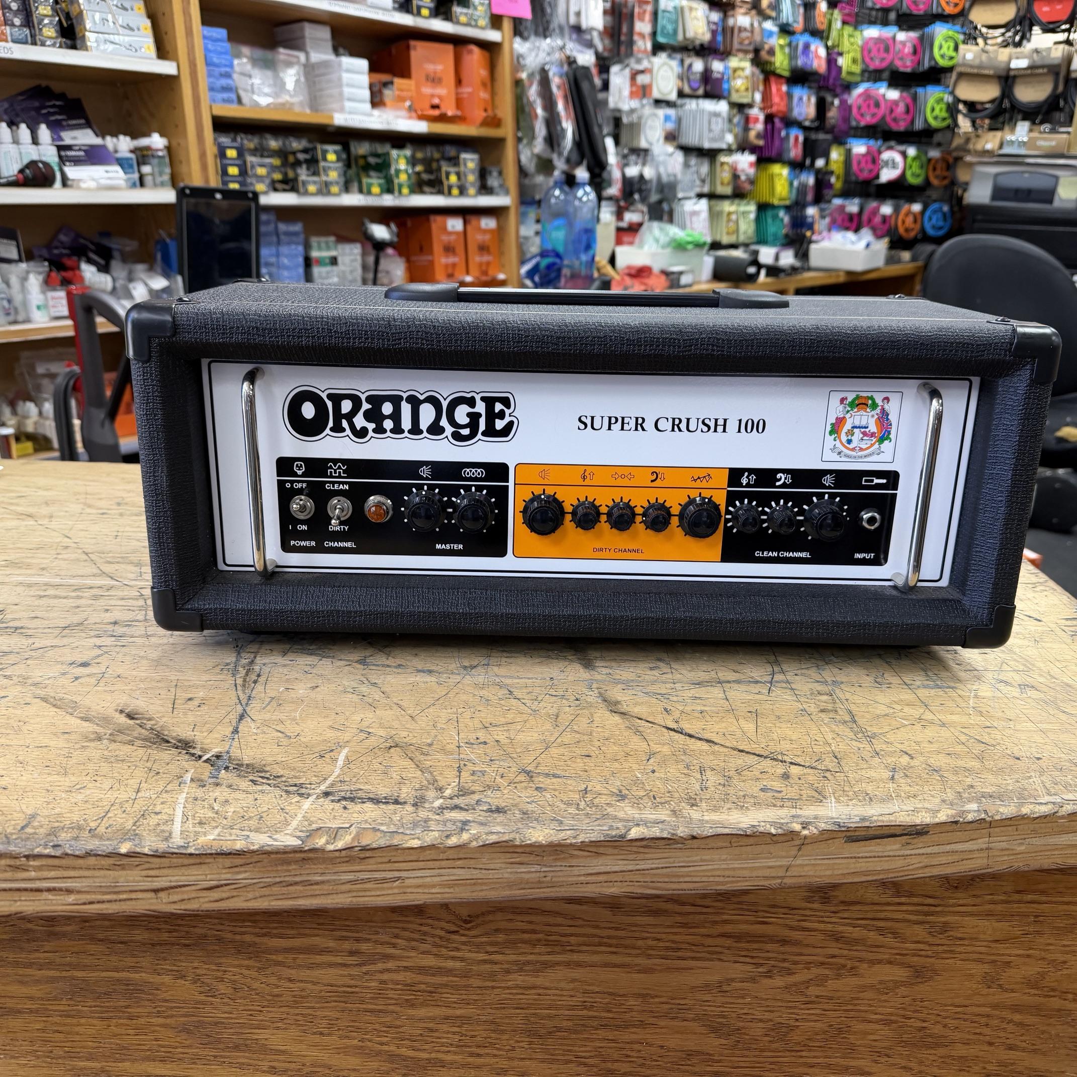 Used Orange Super Crush 100H 100-Watt Guitar Amp Amplifier Head Black