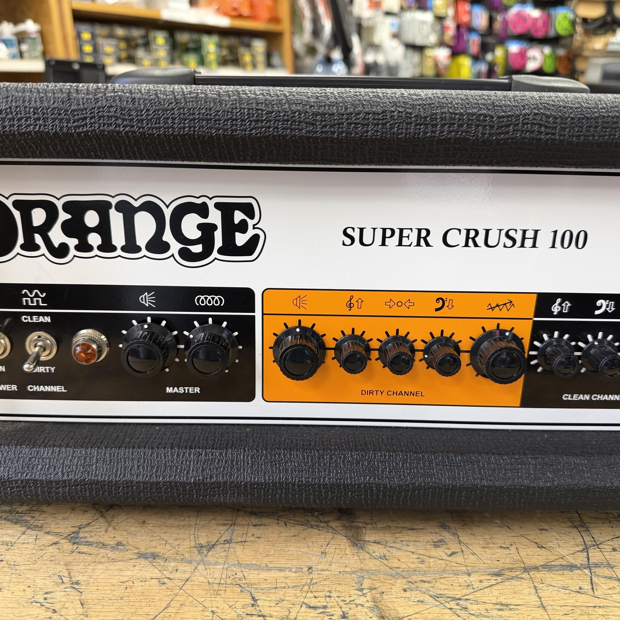 Used Orange Super Crush 100H 100-Watt Guitar Amp Amplifier Head Black - Image 3