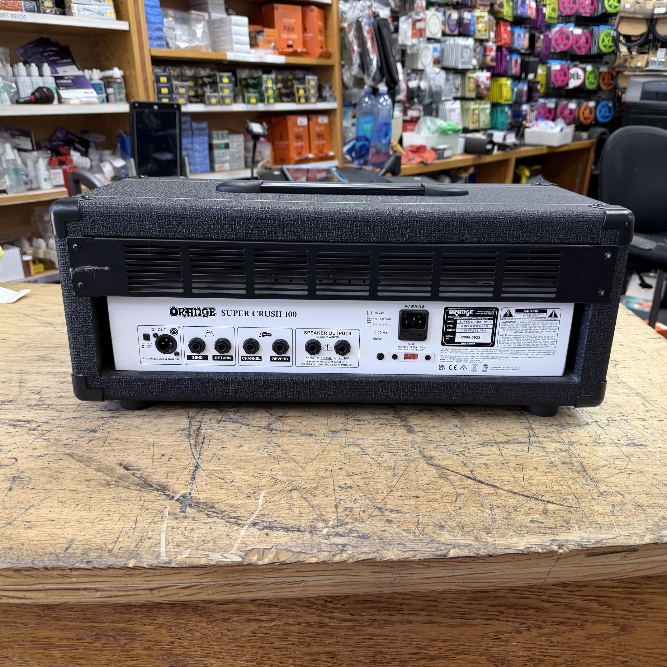 Used Orange Super Crush 100H 100-Watt Guitar Amp Amplifier Head Black - Image 8