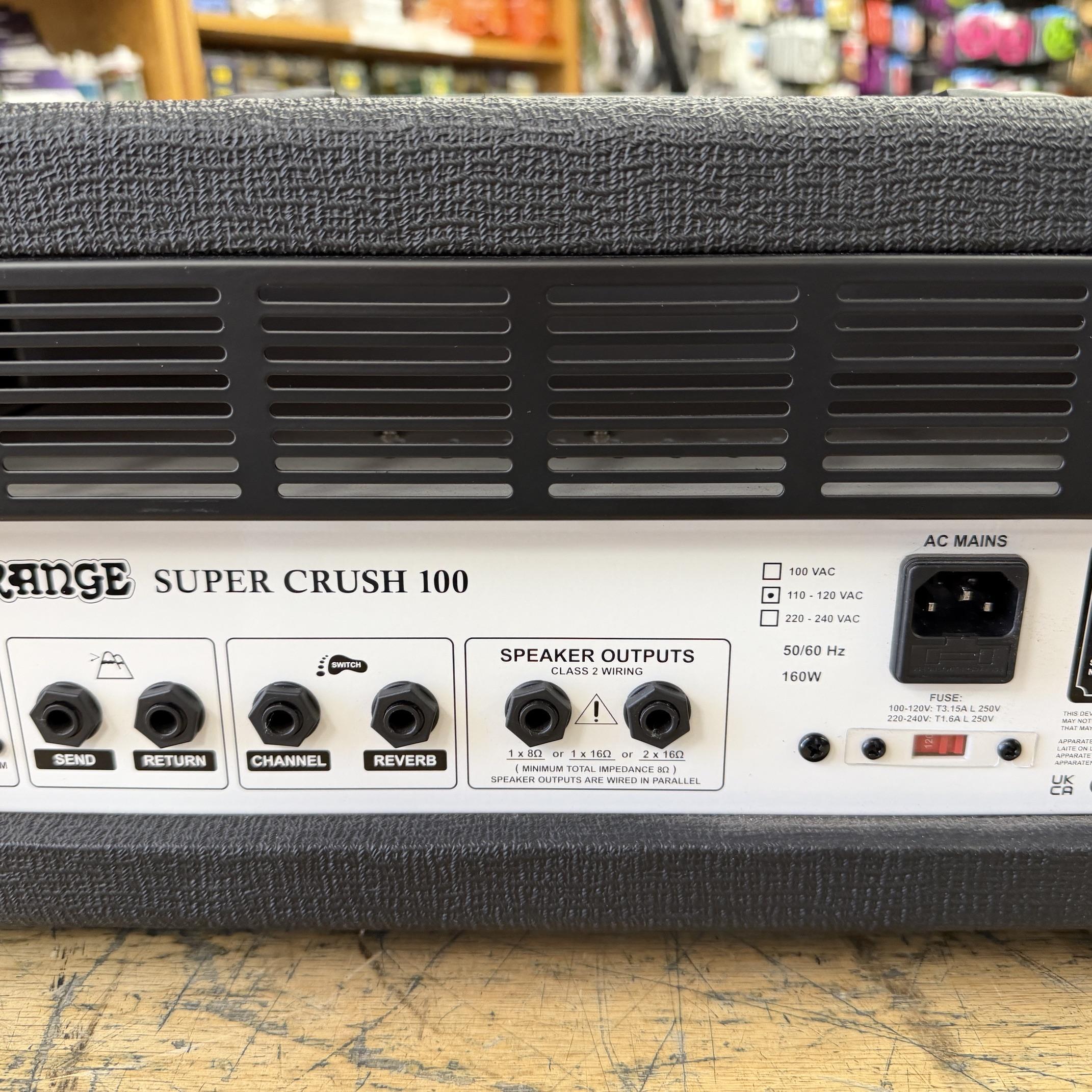 Used Orange Super Crush 100H 100-Watt Guitar Amp Amplifier Head Black - Image 10