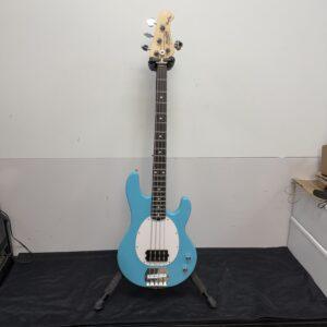 Used Sterling by Music Man Intro Series StingRay Ray2EB Active 4-String Electric Bass Guitar Electric Blue