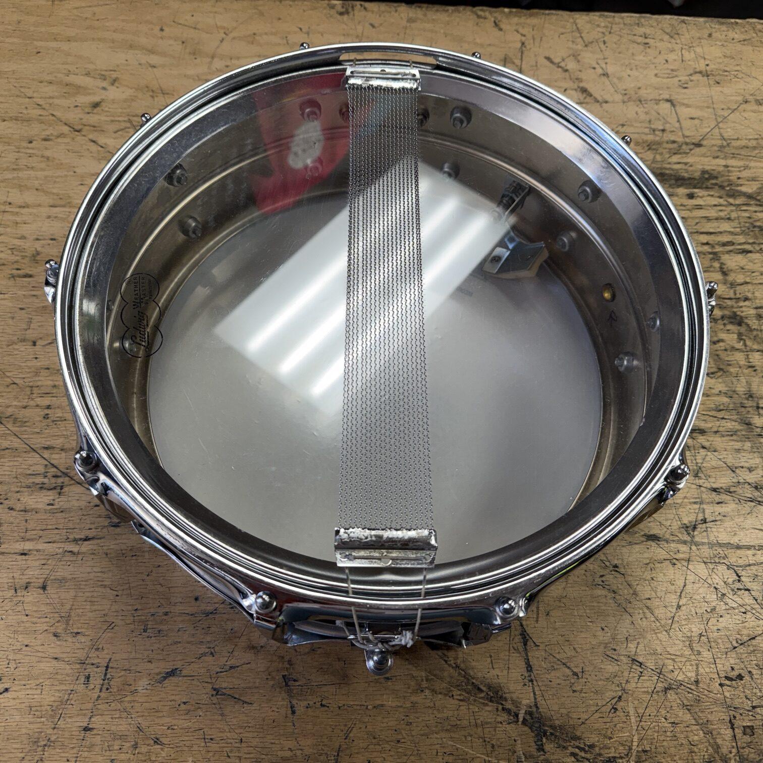 Vintage 1966 Ludwig 14"x5" Ludaloy Aluminum Snare Drum Keystone Badge No. 400? Supraphonic? - Image 8