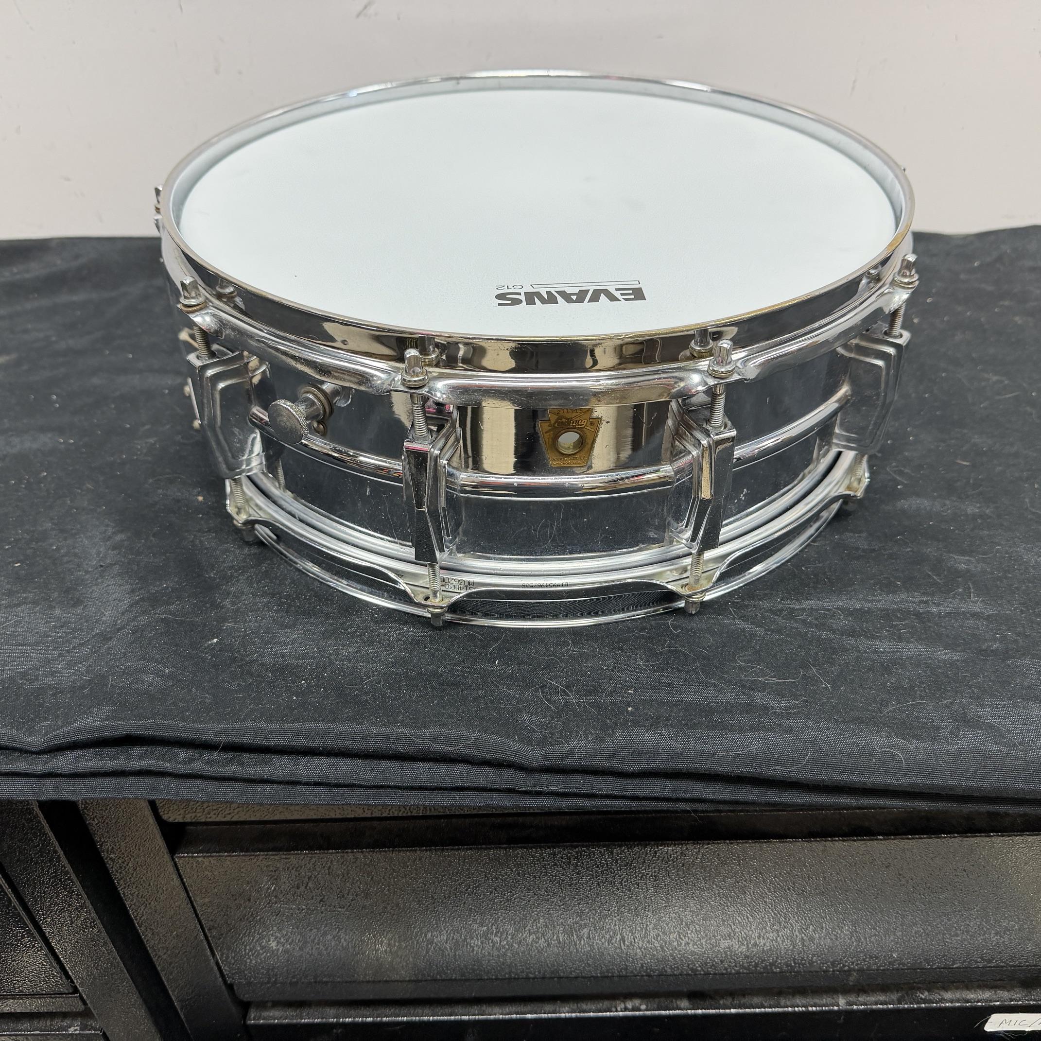 Vintage 1965 Ludwig 14"x5" Ludaloy Aluminum Snare Drum Keystone Badge No. 400? Supraphonic?