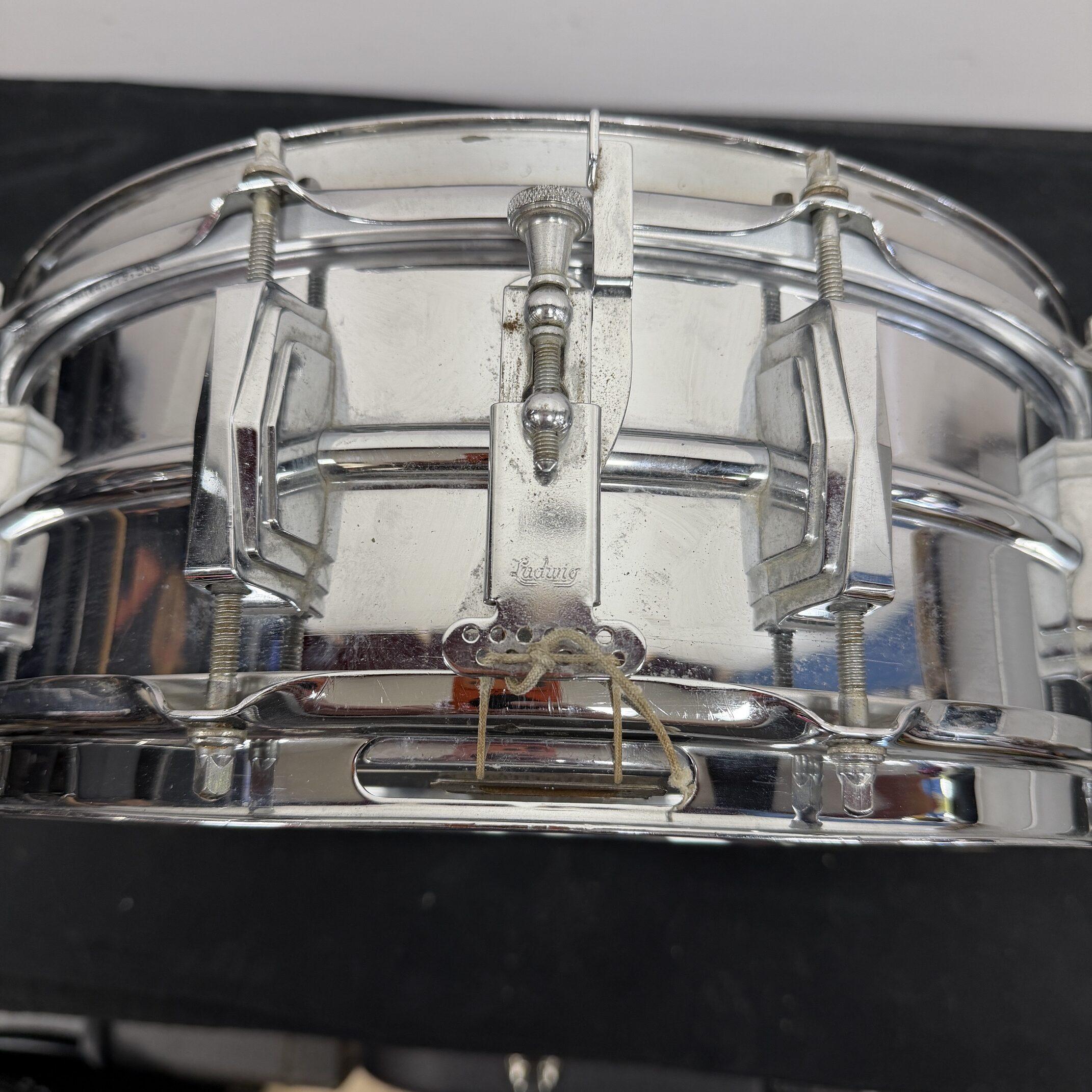 Vintage 1965 Ludwig 14"x5" Ludaloy Aluminum Snare Drum Keystone Badge No. 400? Supraphonic? - Image 4
