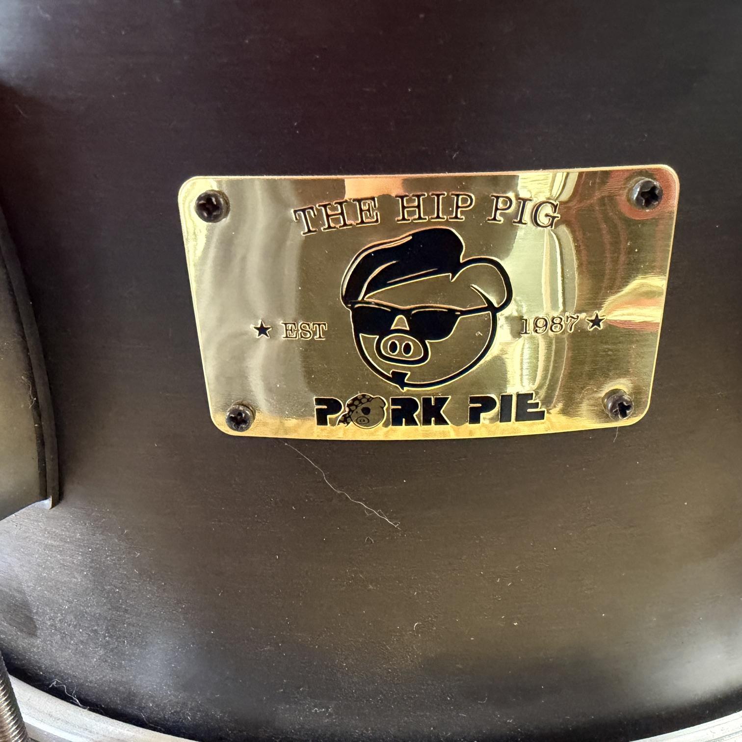 Used Pork Pie The Hip Pig 13"x7" Wood Snare Drum with Protection Racket Gig Bag Case - Image 3