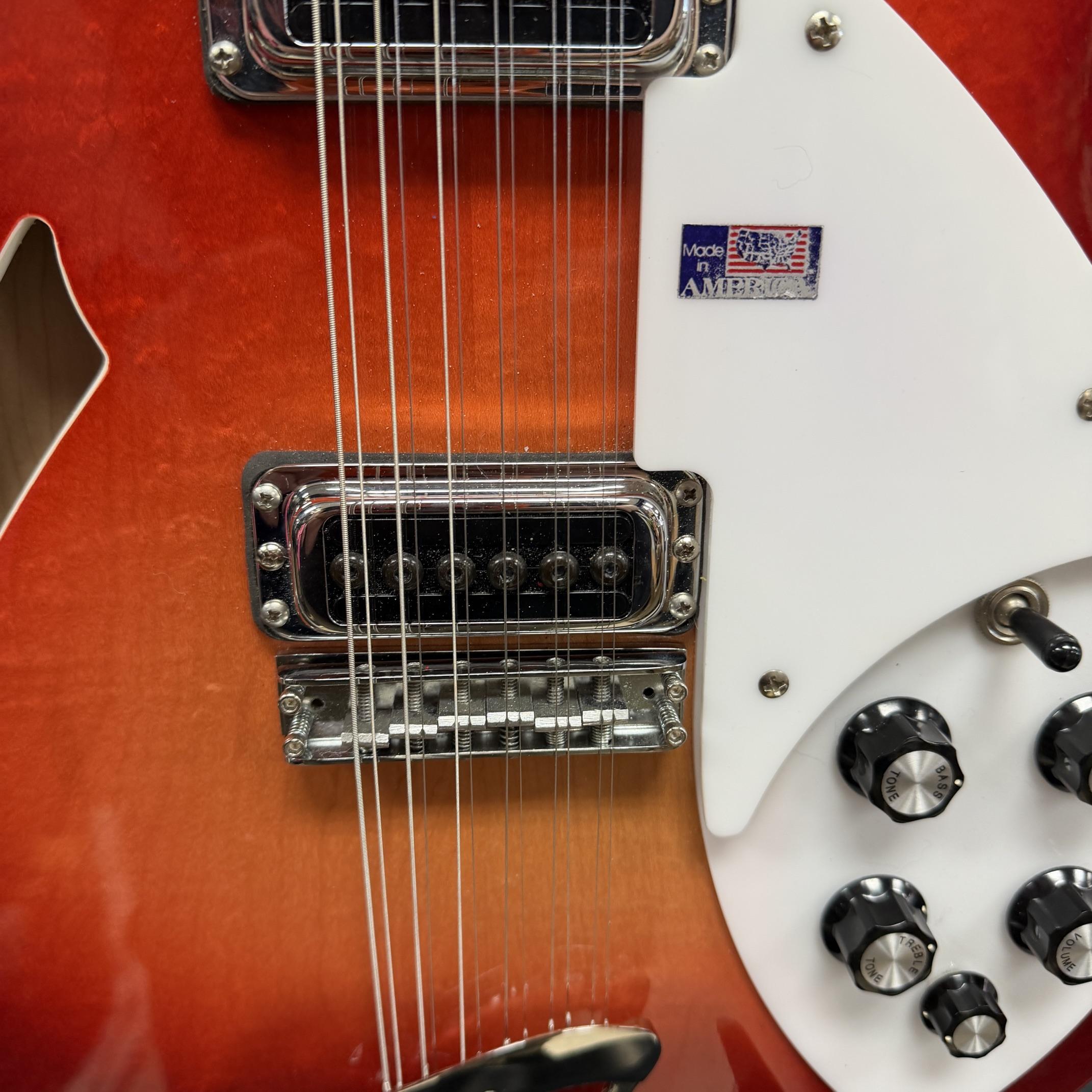 Used Rickenbacker 330/12 12-String Electric Semi-Hollow Body Electric Guitar Fireglo with Original Case 2007 USA - Image 10