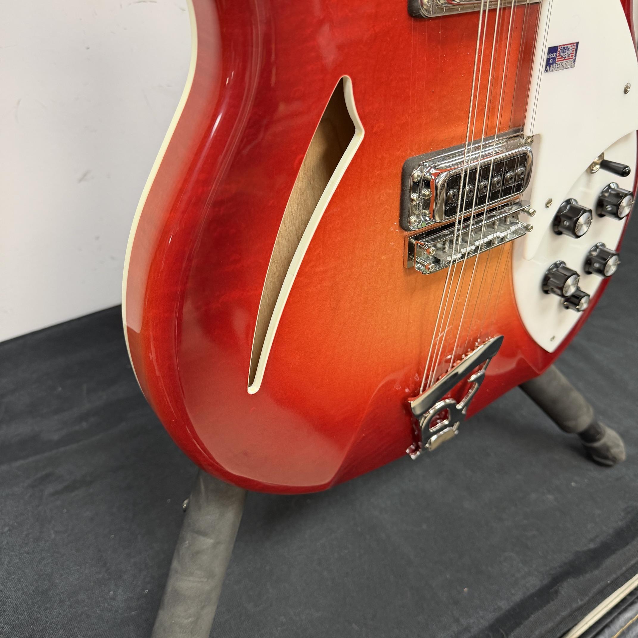 Used Rickenbacker 330/12 12-String Electric Semi-Hollow Body Electric Guitar Fireglo with Original Case 2007 USA - Image 13