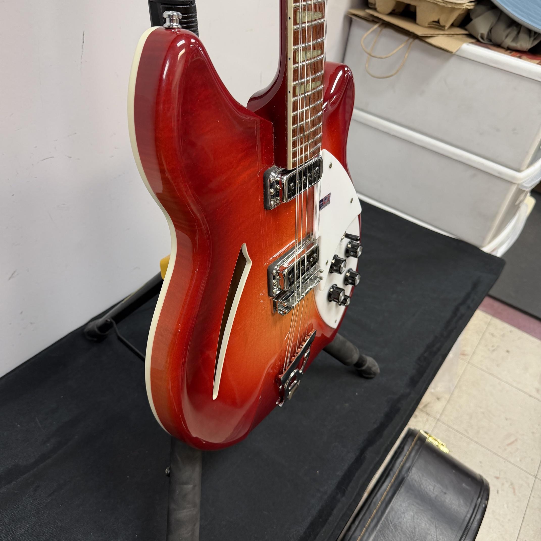 Used Rickenbacker 330/12 12-String Electric Semi-Hollow Body Electric Guitar Fireglo with Original Case 2007 USA - Image 14