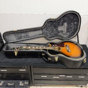 Used Epiphone EJ-200CE VS Super Jumbo Acoustic Electric Guitar Vintage Sunburst with Case 2011