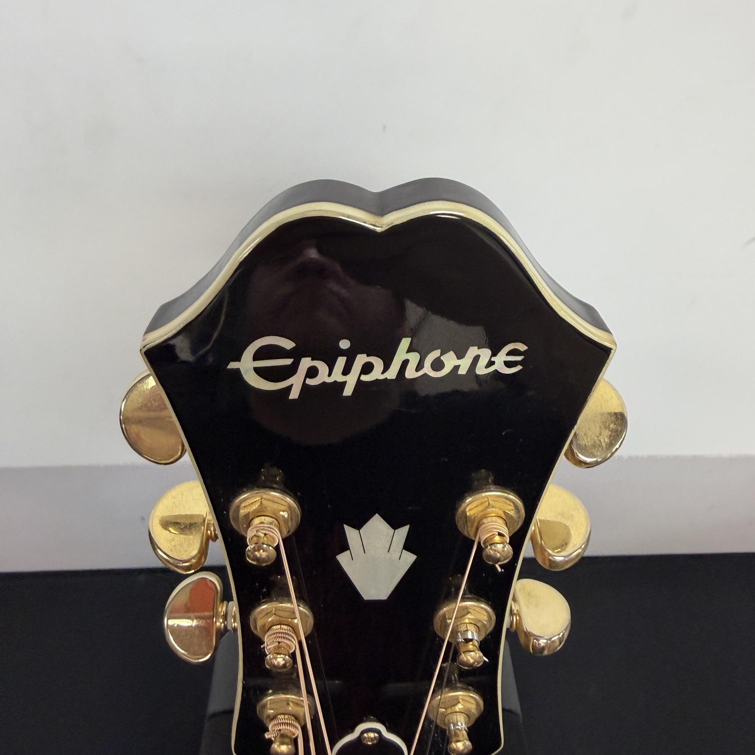 Used Epiphone EJ-200CE VS Super Jumbo Acoustic Electric Guitar Vintage Sunburst with Case 2011 - Image 3