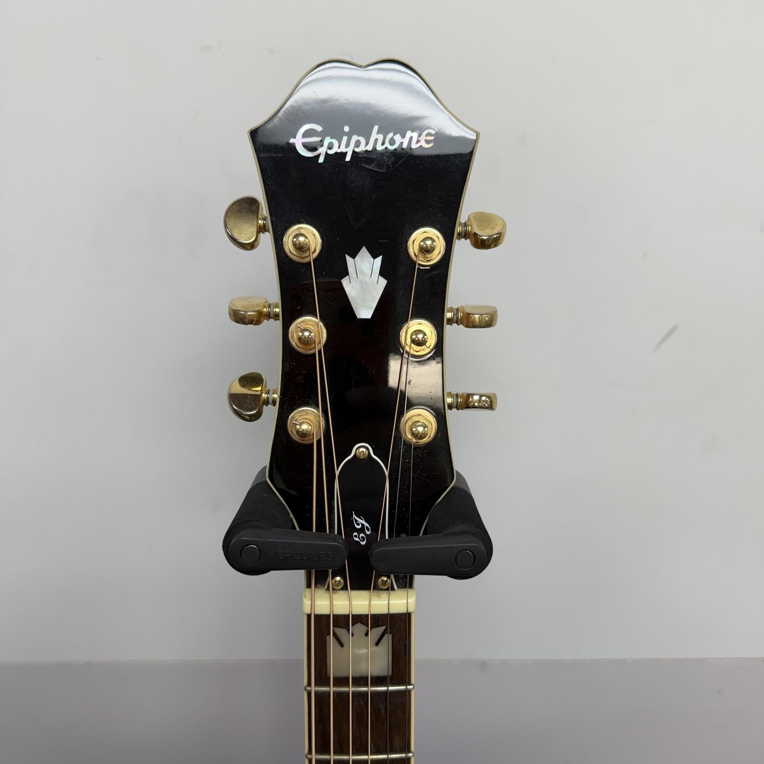 Used Epiphone EJ-200CE VS Super Jumbo Acoustic Electric Guitar Vintage Sunburst with Case 2011 - Image 4