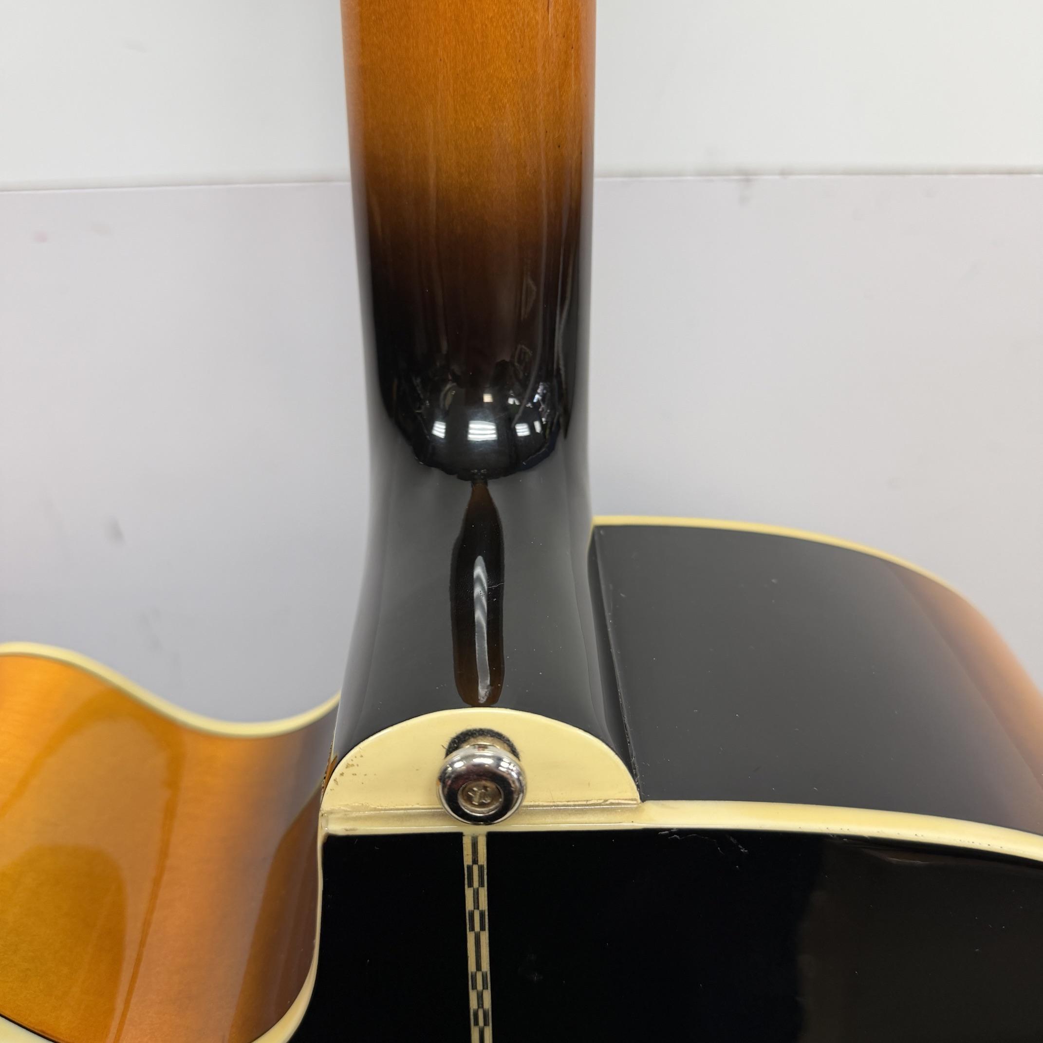 Used Epiphone EJ-200CE VS Super Jumbo Acoustic Electric Guitar Vintage Sunburst with Case 2011 - Image 22