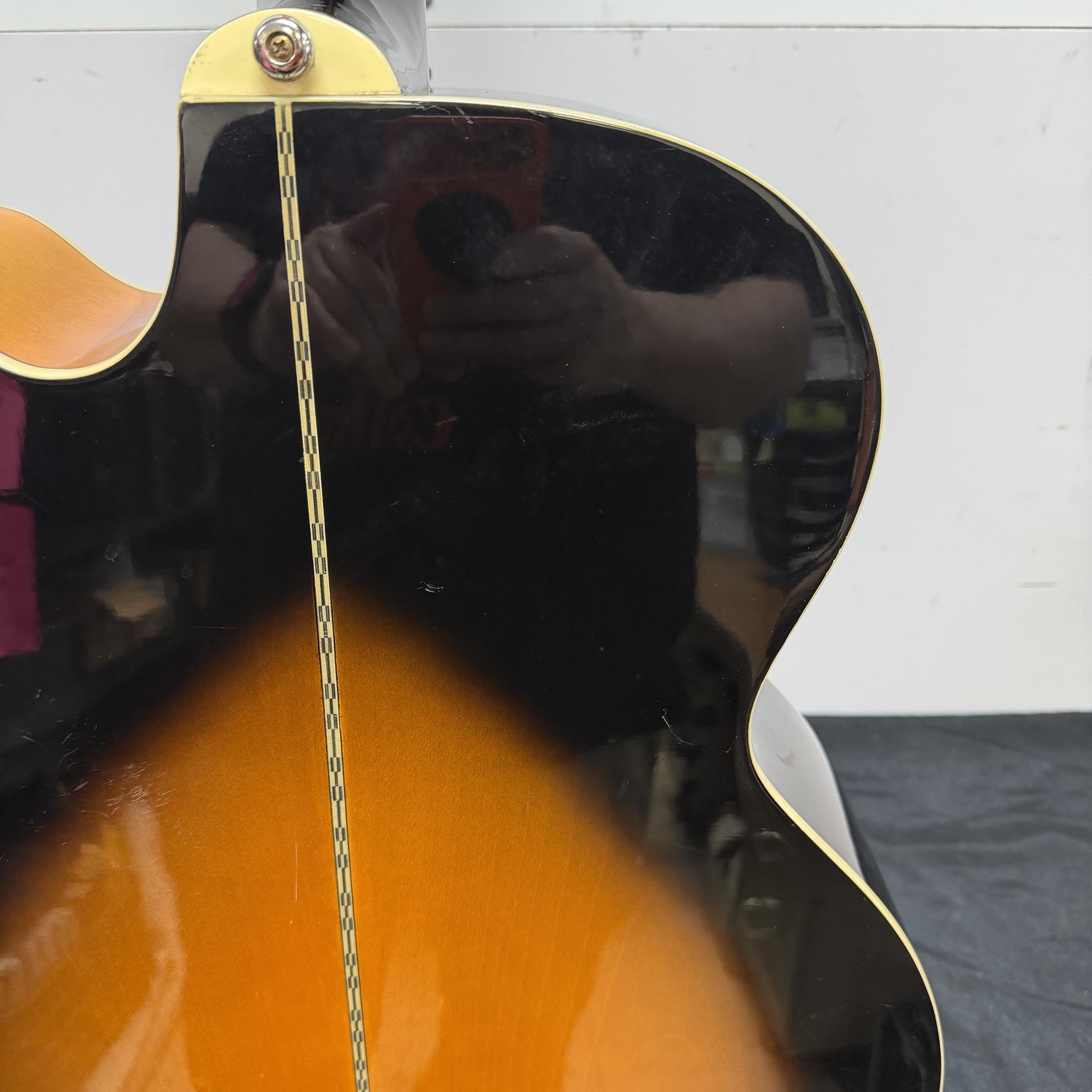 Used Epiphone EJ-200CE VS Super Jumbo Acoustic Electric Guitar Vintage Sunburst with Case 2011 - Image 25