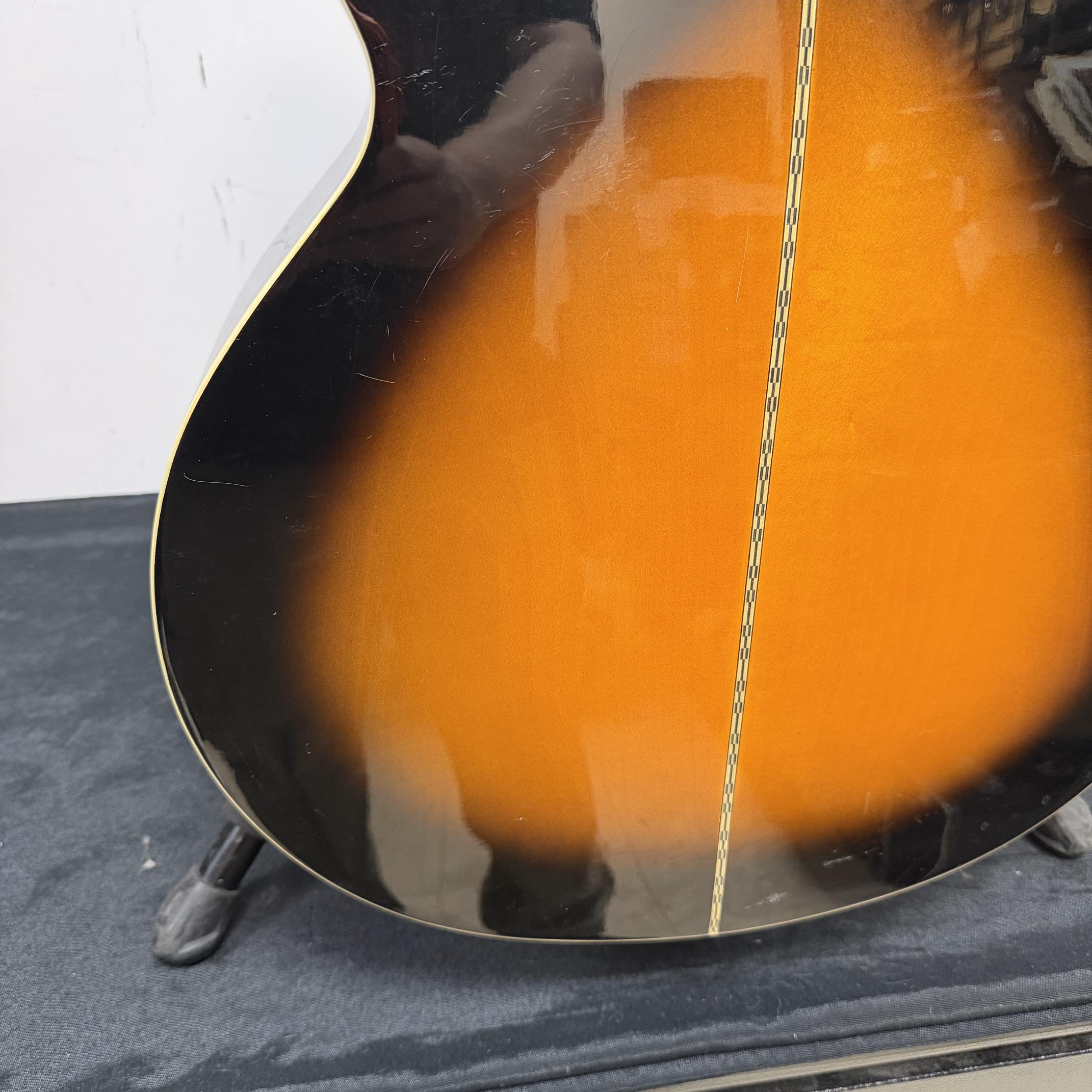 Used Epiphone EJ-200CE VS Super Jumbo Acoustic Electric Guitar Vintage Sunburst with Case 2011 - Image 26