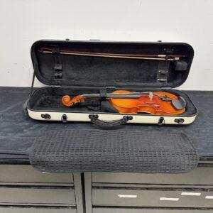 Used Knilling 4/4 Violin Made in Germany with Tonareli Case & Howard Core 1085VN Octagonal Brazilwood Violin Bow