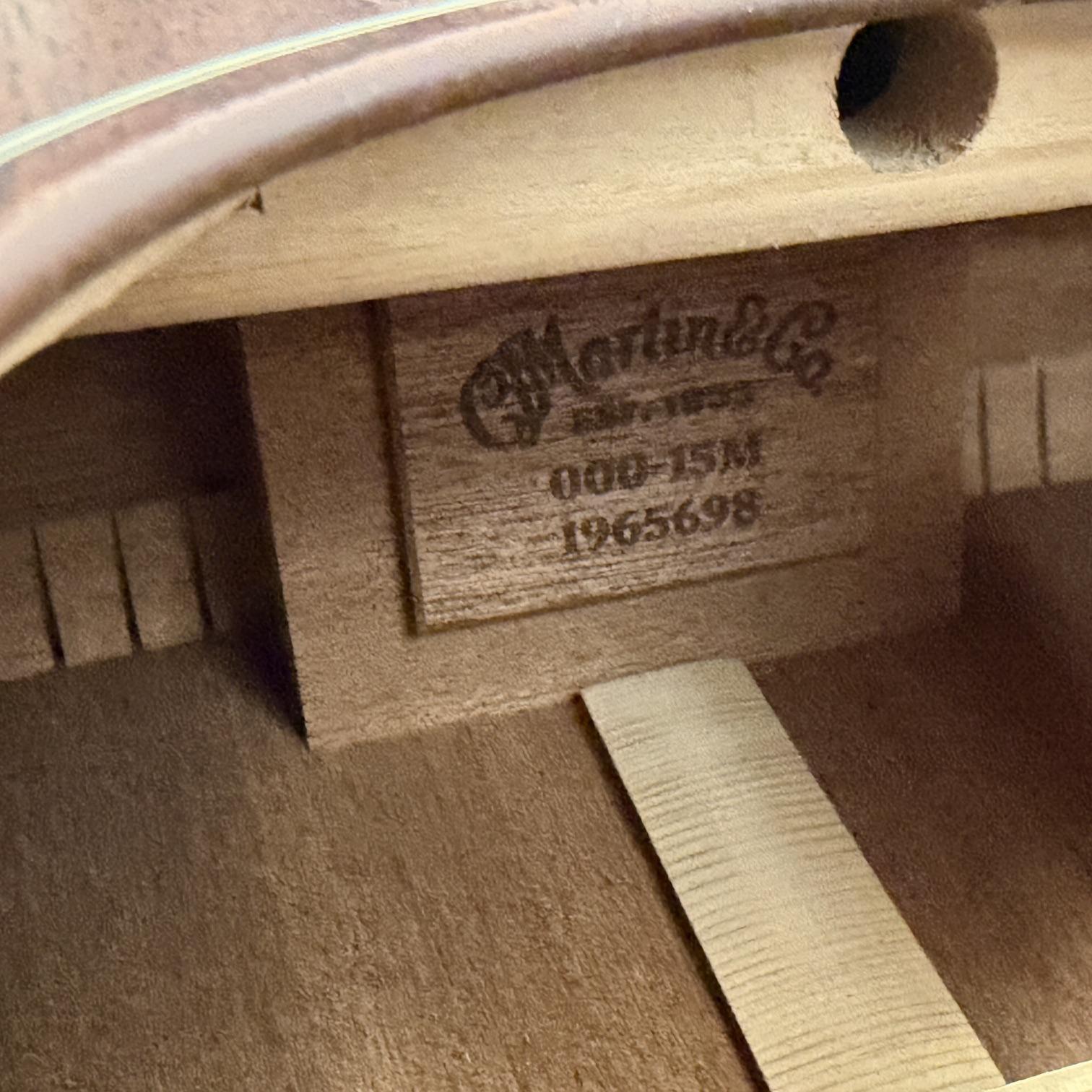 Used Martin 000-15M Acoustic Guitar Made in the USA with Original Case 2015 - Image 27