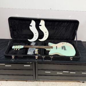 Used Danelectro 59 M Sea Foam Electric Guitar with Case and Extras