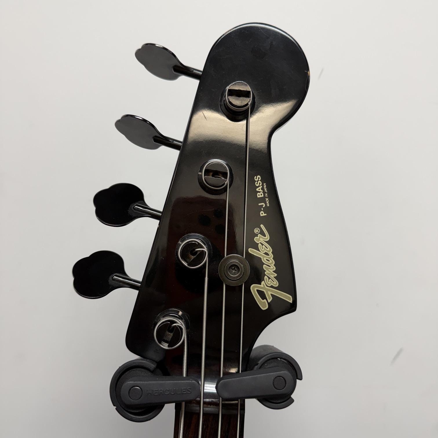 Vintage Fender P-J Bass 4-String Electric Bass Guitar Silver Jade Made in Japan Factory Kahler Tremolo Bridge Active EMG Pickups 1985-1986 - Image 3