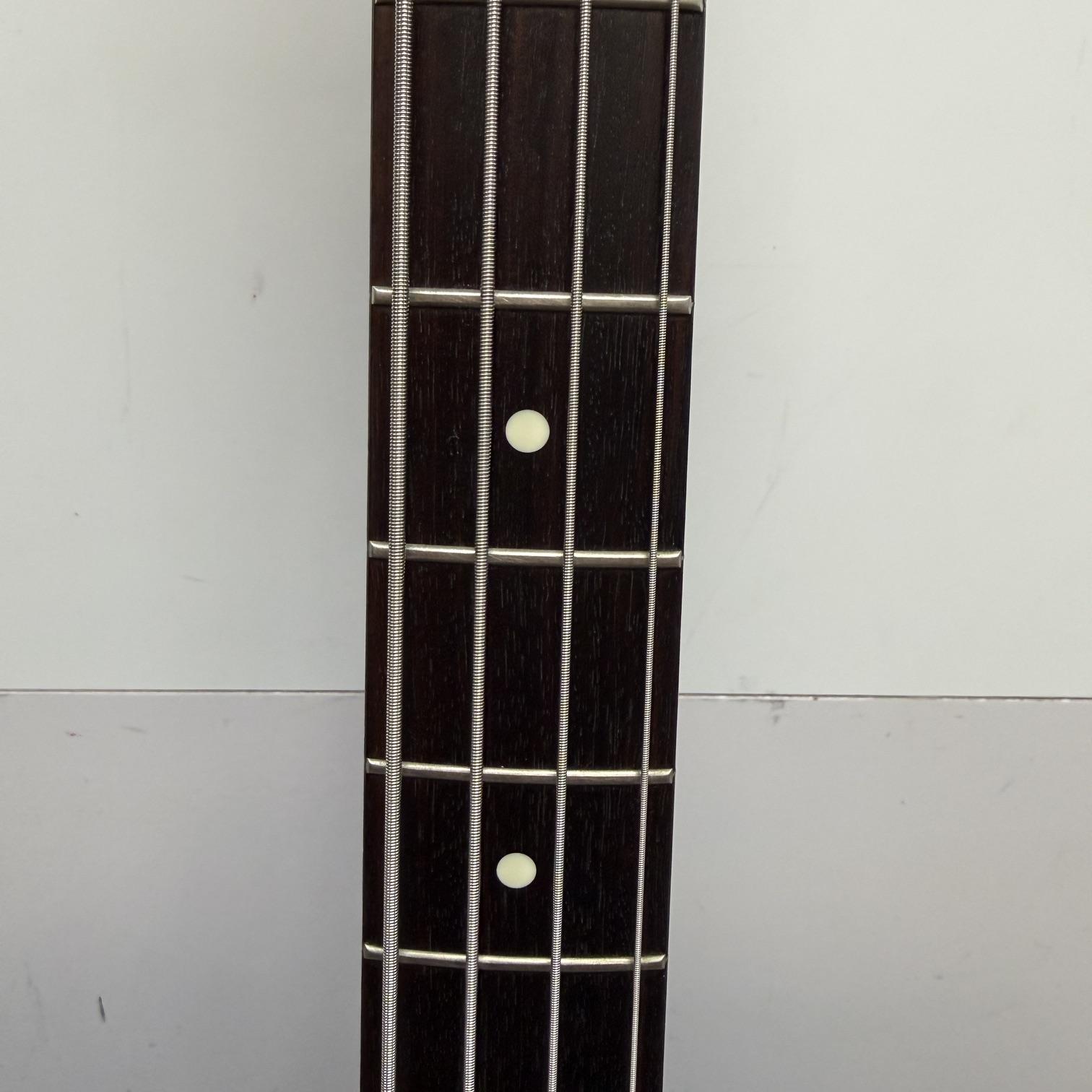 Vintage Fender P-J Bass 4-String Electric Bass Guitar Silver Jade Made in Japan Factory Kahler Tremolo Bridge Active EMG Pickups 1985-1986 - Image 5