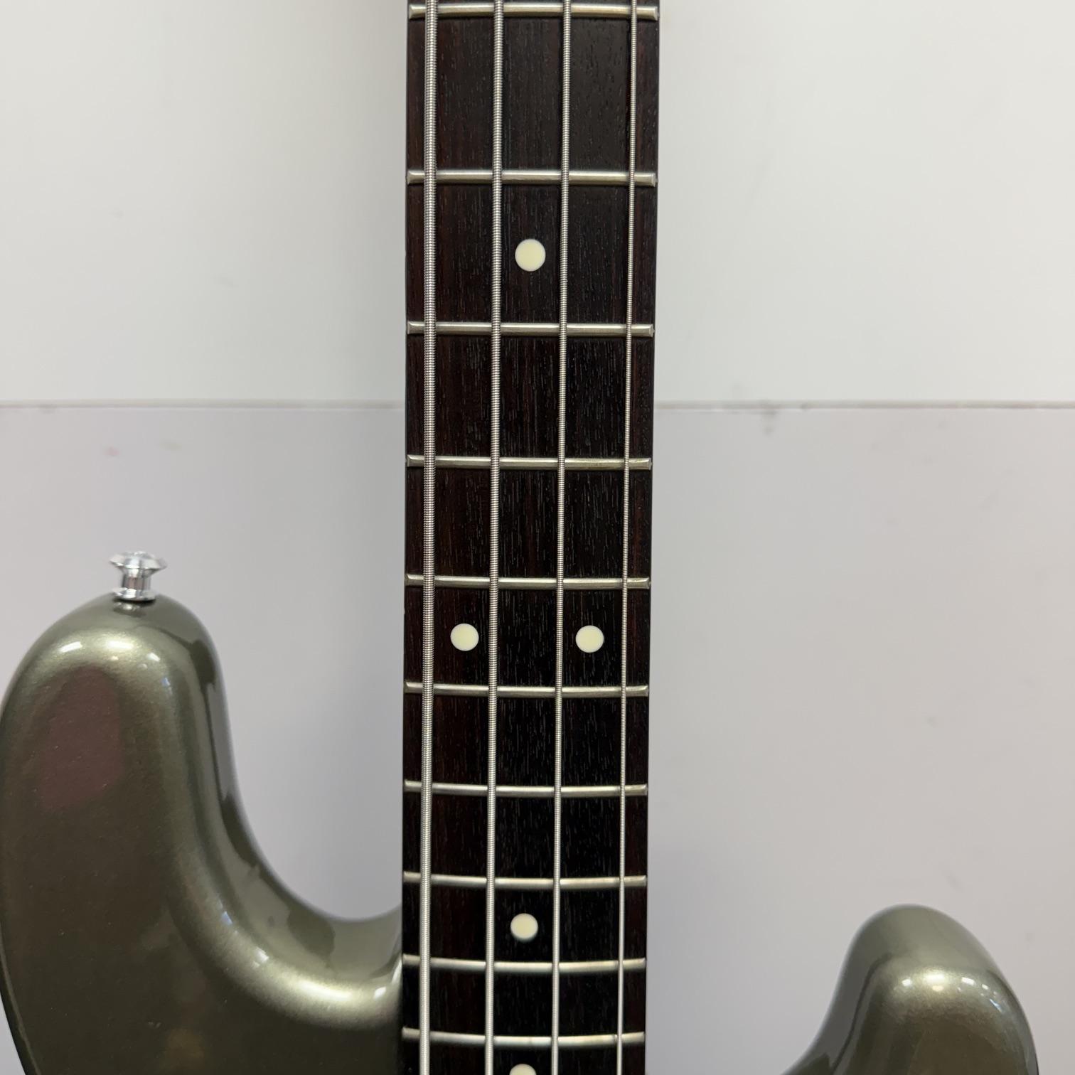 Vintage Fender P-J Bass 4-String Electric Bass Guitar Silver Jade Made in Japan Factory Kahler Tremolo Bridge Active EMG Pickups 1985-1986 - Image 6